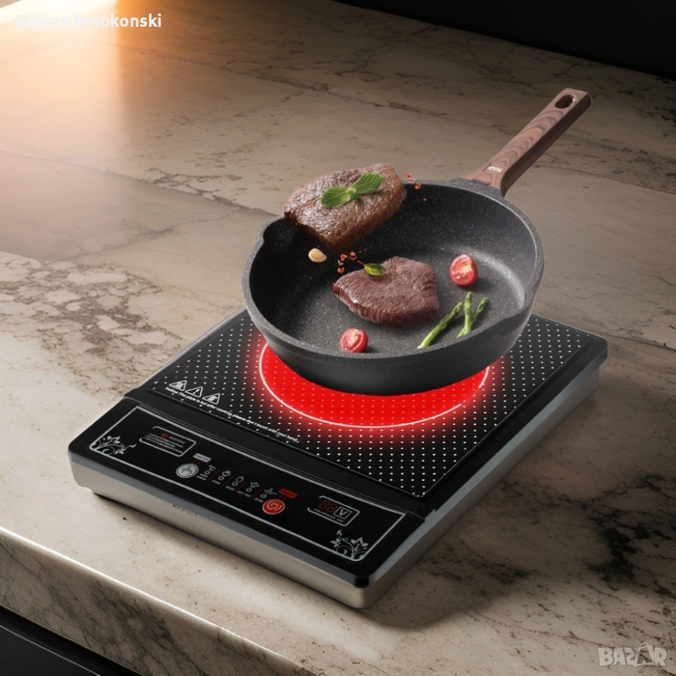 Единичен индукционен котлон Cheffinger CF IND200 2000W, снимка 1