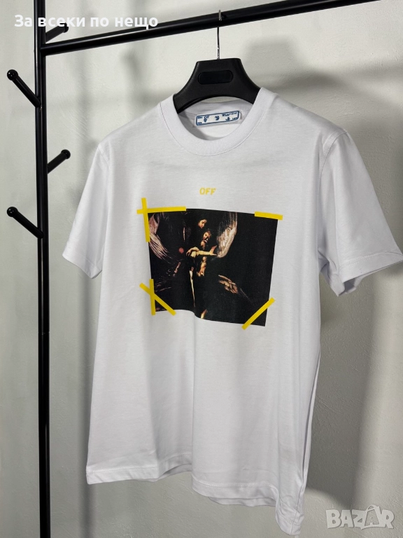 Off-White Мъжка Бяла Тениска👕Мъжка Блуза С Къс Ръкав В Бял Цвят Код V.B.20, снимка 1