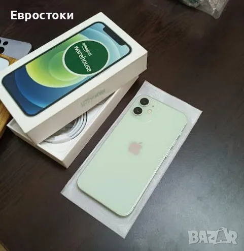 Смартфон Apple iPhone 12 mini, 128GB, 5G, цвят: Green (внимание, със сменен екран) + 2 калъфа в пода, снимка 1