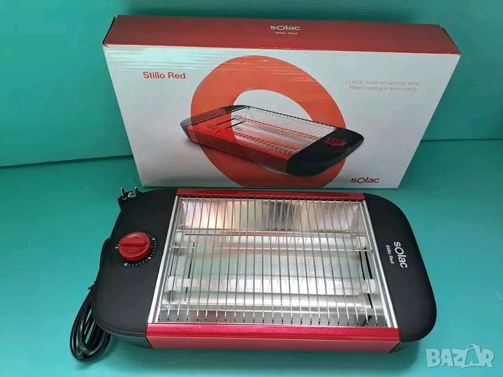 Тостер Solac TC5303 Stillo Red 600W, снимка 1