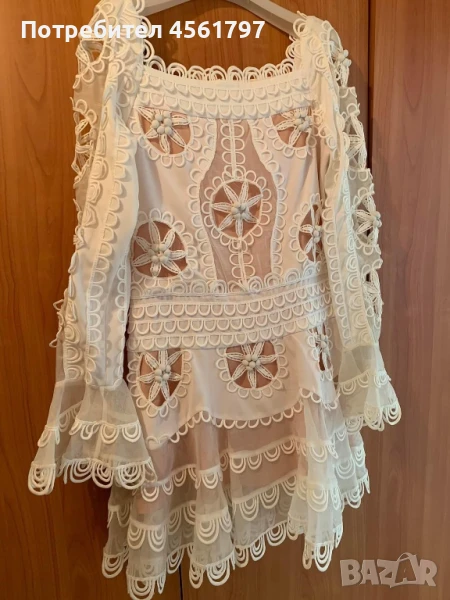 Бяла дантелена рокля, снимка 1