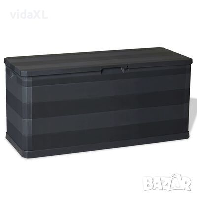 vidaXL Градинска кутия за съхранение, черна, 117x45x56 см(SKU:43708, снимка 1