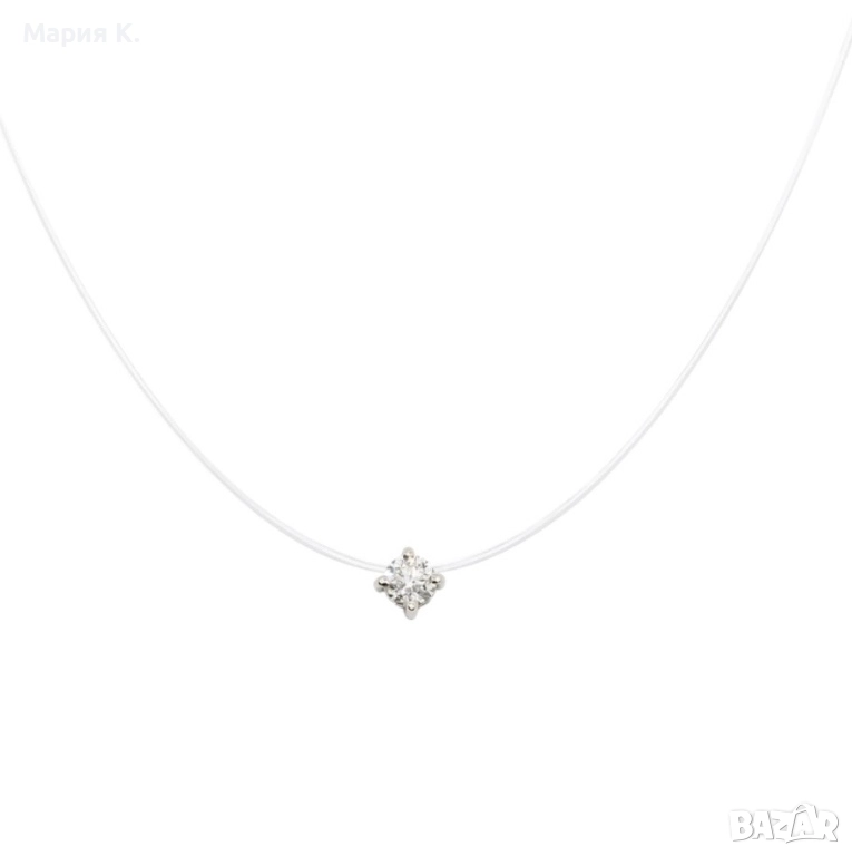 Колие с диамант на корда от SSG, снимка 1