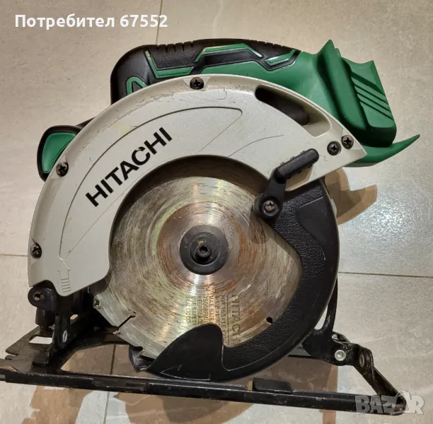  Продавам акумулаторен циркуляр Hitachi C18DGL, без батерии и зарядно., снимка 1