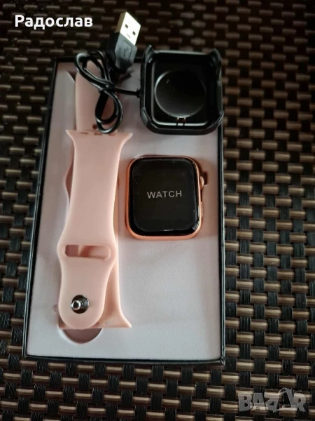 Смарт часовник 1,44-инчов екран с пълно докосване за мъже и жени Bluetooth разговор., снимка 1