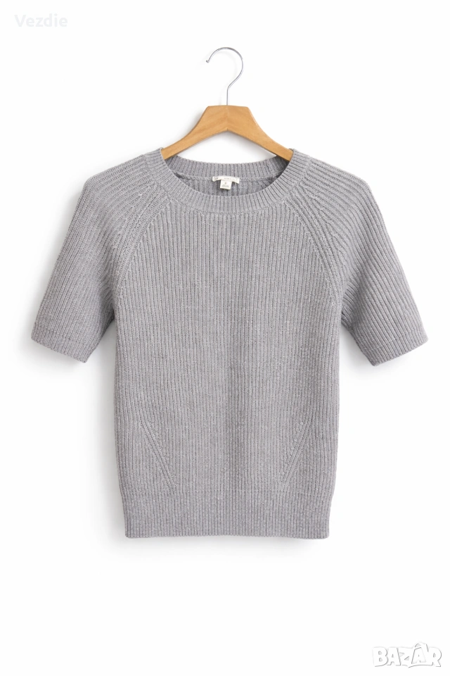 Сив, плетен елек, снимка 1