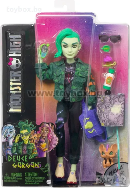 Кукла Monster High, Deuce Gorgon с аксесоари и домашен любимец мишка, снимка 1