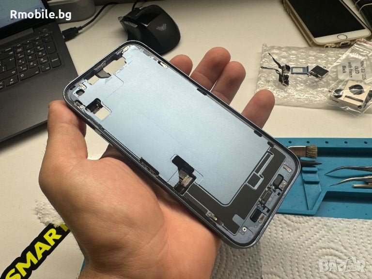 Среден борд (рамка) за iPhone 14 Blue , снимка 1