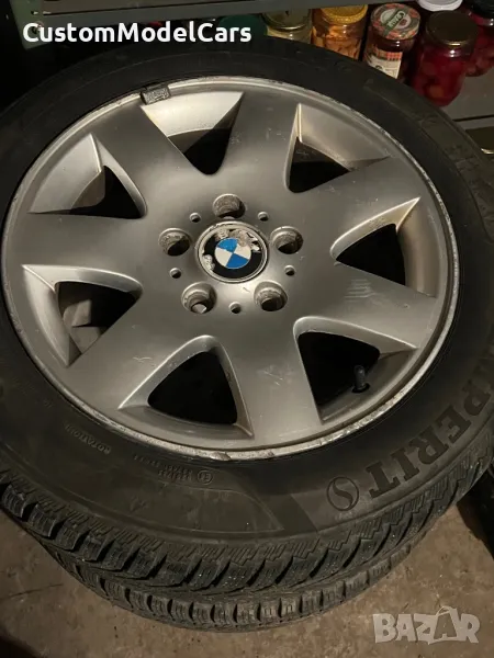 Продавам джанти BMW 7j x 16 ET47 със зимни гуми за E46 E36 Z3, снимка 1