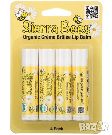 Балсами за устни 4бр. Sierra Bees Organic Lip Balms Creme Brulee, снимка 1