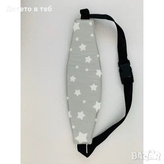 Предпазна лента-ластик за глава - сиви звезди, снимка 1