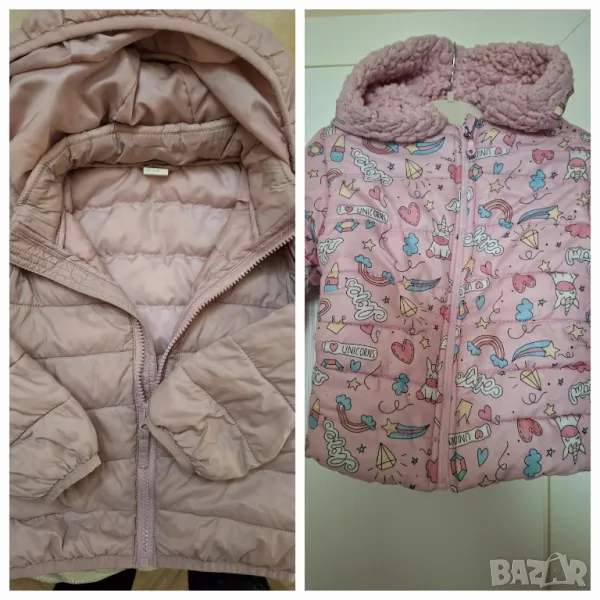 2 броя детски якекета за 2 г. момиченца,номер 92, снимка 1
