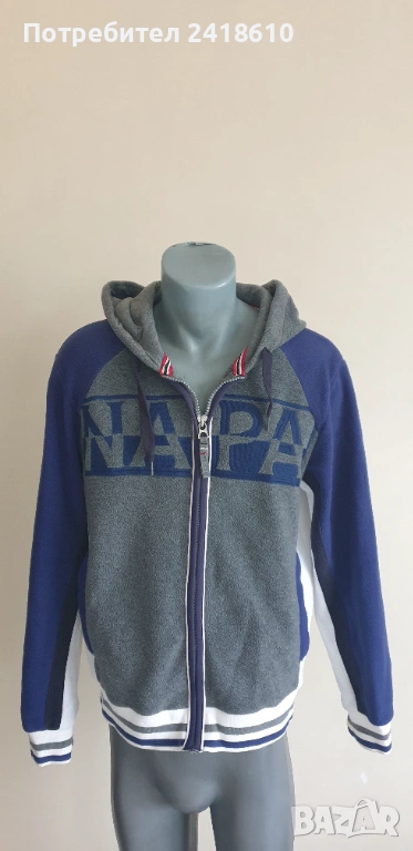 Napapijri Full Zip Hoodie Polartec Mens Size / L ОРИГИНАЛ! ЯКЕ - ПОЛАР!, снимка 1