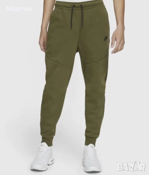 Мъжко долнище Nike Tech Fleece Rough Green - размер S, снимка 1