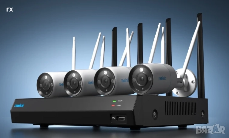 Reolink NVR с 4бр. 4k безжични камери Wifi 6 -комплект RLK12-800WB4, снимка 1