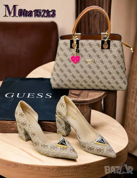 дамски обувки на ток и чанта guess , снимка 1