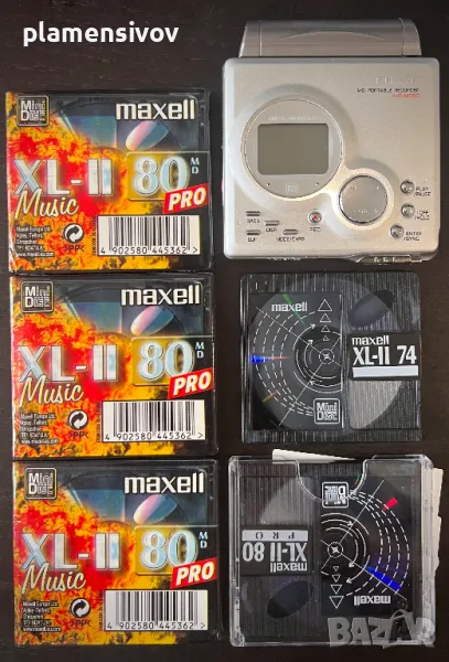 Minidisc Sharp MD-MT80 минидиск плеър/рекордер, комплект с дискове, снимка 1