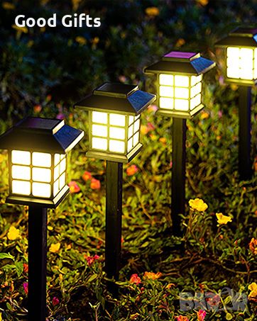 12 броя Соларни лампи за градина Фенер, 36см, снимка 1