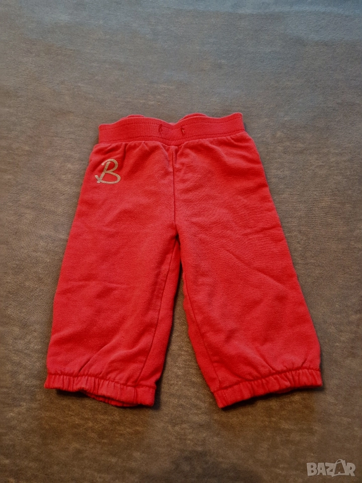 6-9м 74см Панталон тип долница, памук, червен, без следи от употреба , снимка 1
