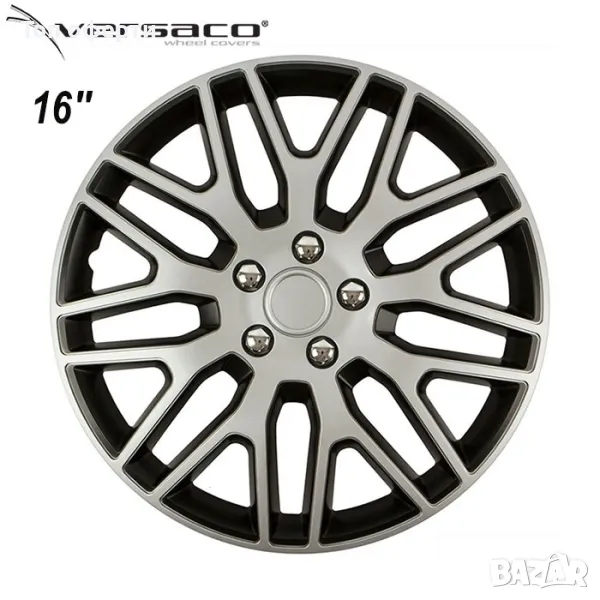 Тасове за джанти 13, 14, 15, 16 цола Versaco dakar nc silver black, снимка 1