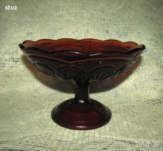 Стъклена фруктиера, снимка 1