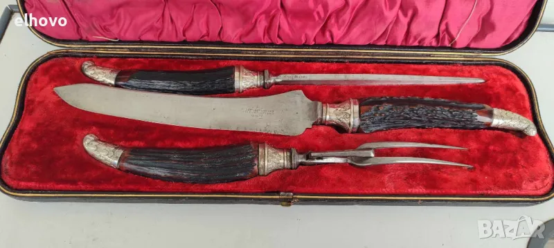 Стар комплект Maleham & Yeomans Cutlers Sheffield, снимка 1
