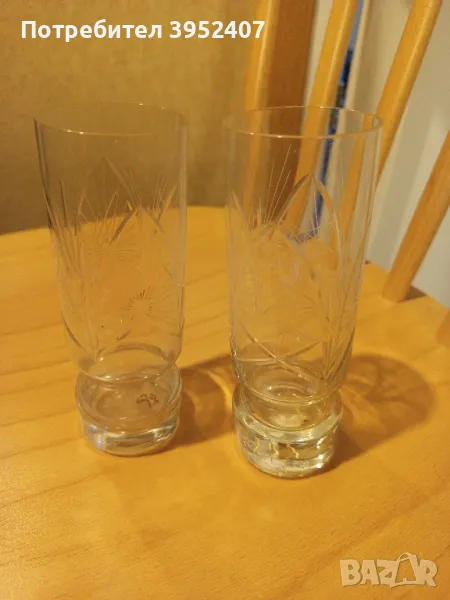 12 броя чаши от калиево стъкло, снимка 1