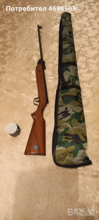 Въздушна пушка 5.5 мм – почти нова + калъф + 3 кутии съчми, снимка 1