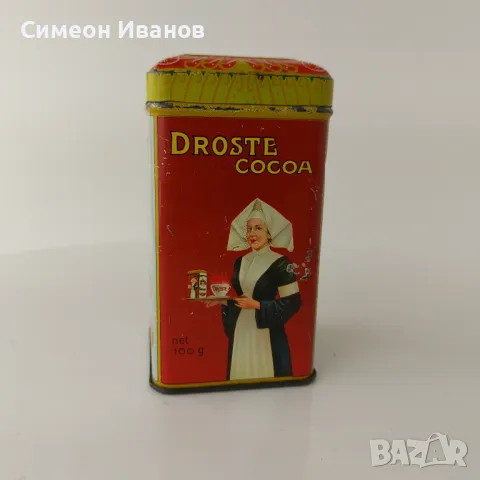  Старa метална кутия от какао Droste Cacao 100gr.#5625, снимка 3 - Други ценни предмети - 47733742