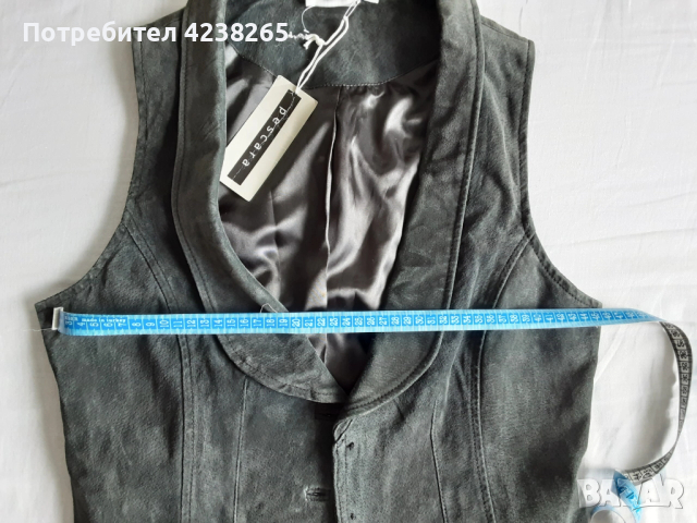 eлек нов, естествена кожа-велур , снимка 6 - Елеци - 52795332