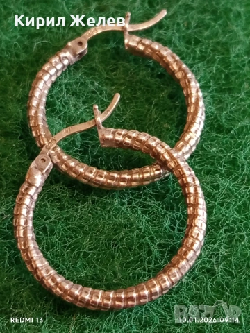 Сребърни обеци класически модел много красиви елегантни нежни 52659, снимка 2 - Обеци - 53050948