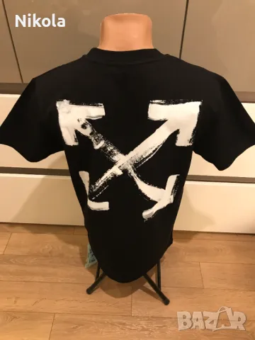 OFF-WHITE™ Paint Arrow Slim тениска, размер: S, снимка 4 - Тениски - 48678157