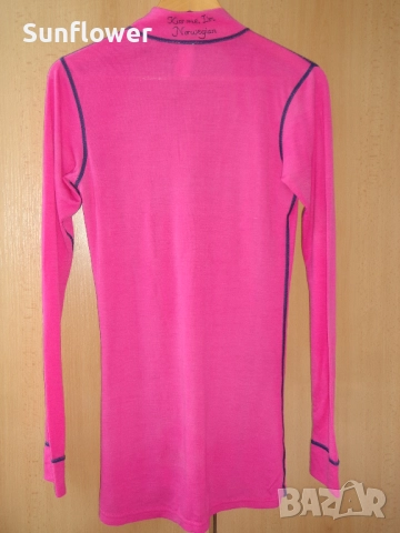 Дамски розов термо мерино топ Moods of Norway100% мериносова вълна, размер XL  , снимка 9 - Блузи с дълъг ръкав и пуловери - 51790738