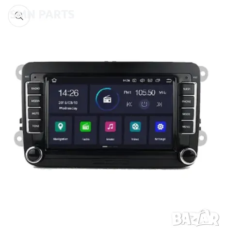 🔴 Мултимедия - навигация Android за автомобил с копчета 4GB RAM за VW , снимка 7 - Части - 49676773