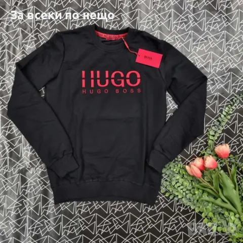 Дамска черна блуза с дълъг ръкав Hugo Boss Код Lux42, снимка 1 - Блузи с дълъг ръкав и пуловери - 47028615