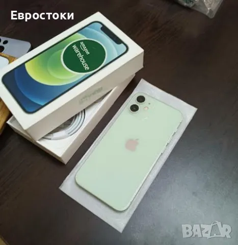 Смартфон Apple iPhone 12 mini, 128GB, 5G, цвят: Green (внимание, със сменен екран) + 2 калъфа в пода, снимка 1