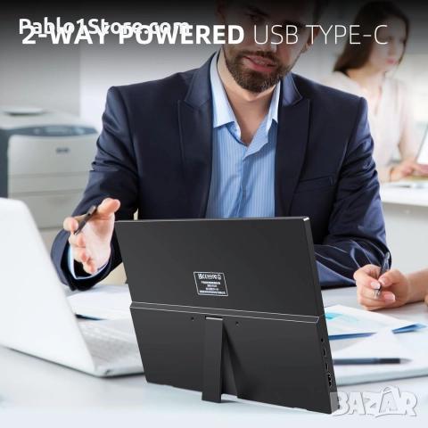 Преносим сензорен монитор 14-инчов 1920x1080p IPS, снимка 2 - Монитори - 52890765