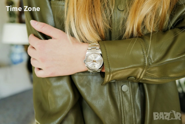 Rolex Oyster Perpetual 36mm Steel Silver Dial Automatic Дамски Различни Цветове, снимка 9 - Дамски - 54042187