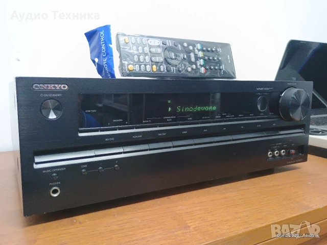 ONKYO TX-SR313. Перфектен! Чисто ново дистанционно. Изпращам видео. , снимка 2 - Ресийвъри, усилватели, смесителни пултове - 52598809