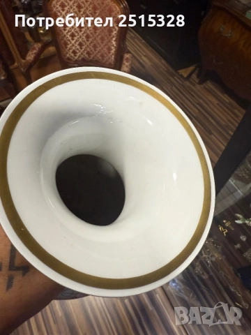 Ваза от фин порцелан Echt Kobalt, Райхенбах, снимка 3 - Вази - 51823266