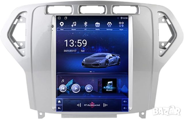 Android Навигация за Ford Mondeo MK4, 2007-2010, сива, Двоен дин, 2 DIN, плеър, Carplay Android Auto, снимка 3 - Аксесоари и консумативи - 45905969