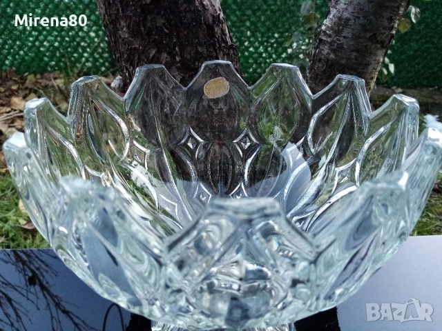* Bohemia * - кристална фруктиера - нова !, снимка 3 - Антикварни и старинни предмети - 52931475