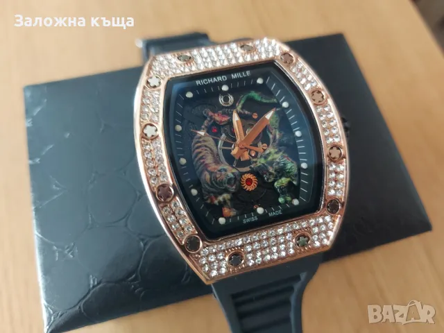 ЧИСТО НОВ ! Мъжки часовник "Richard Mille" (Tiger & Dragon), снимка 5 - Мъжки - 48089959