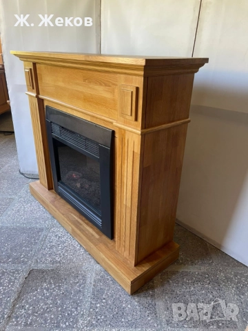 Електрическа камина с дъбов корпус, снимка 3 - Камини - 51478874