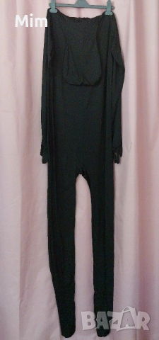 М/XL. Черен еластичен гащеризон покриващ цялото тяло , снимка 2 - Гащеризони - 52749986