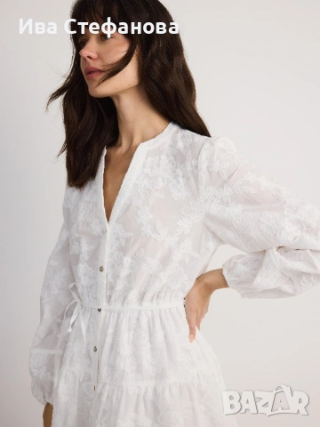 Нова разкошна елегнтна бяла къса рокля 100% памук памучна , снимка 10 - Рокли - 49905497