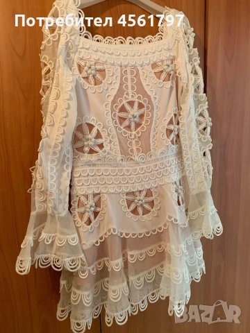 Бяла дантелена рокля, снимка 1