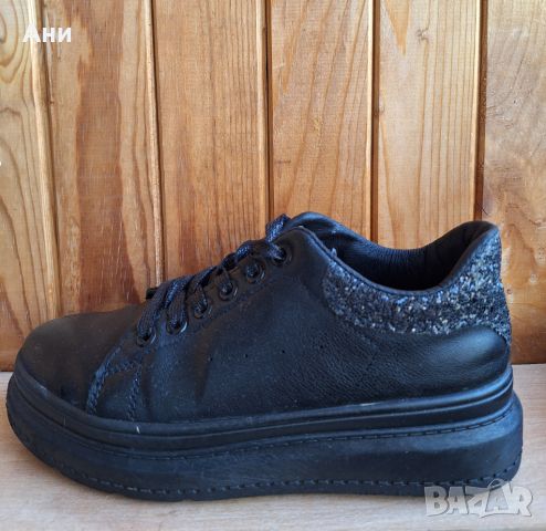 Tendenz черни сникърси с блестящи връзки , снимка 8 - Дамски ежедневни обувки - 46413222