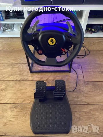 Волан и педали Thrustmaster T80 Ferrari 488 GTB за PS4, снимка 7 - Игри за PlayStation - 47851099