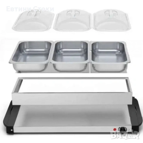 Компактен 2-в-1 електрически нагревател за бюфет, снимка 7 - Други - 54008252